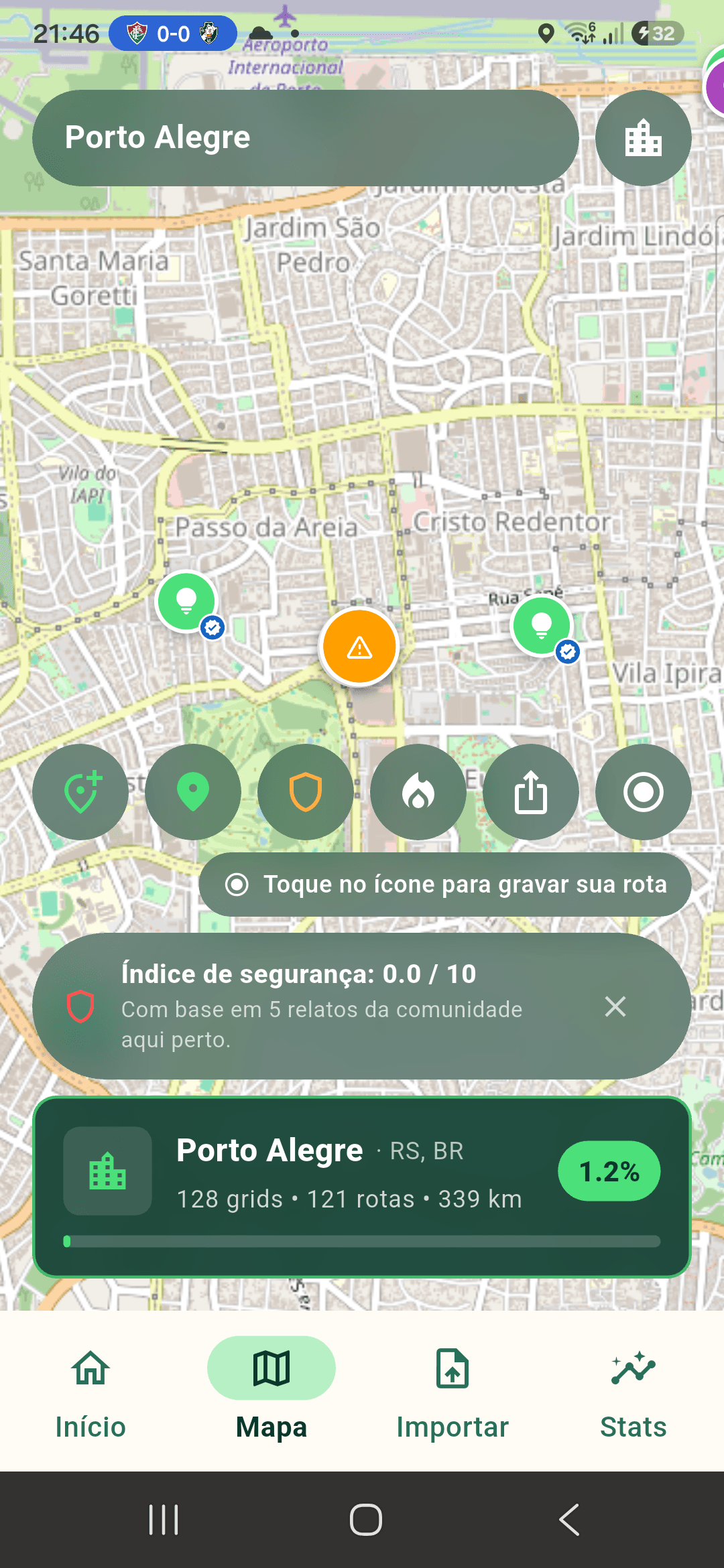 Índice de segurança comunitário do Explore the City.