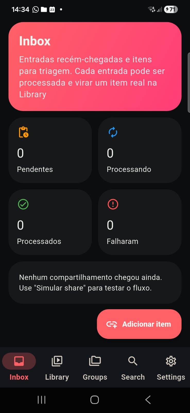 Tela do Video Catalog destacando fluxo de importação.