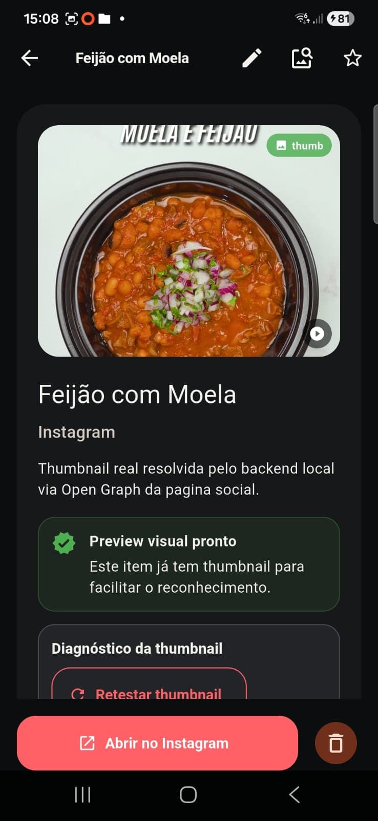 Tela do Video Catalog com detalhe de edição e organização.