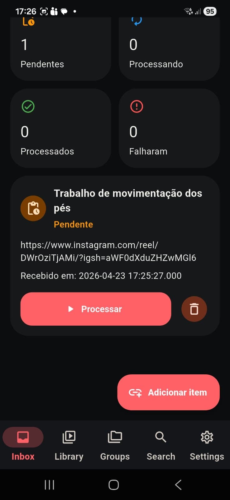 Fluxo do Inbox, etapa 3.